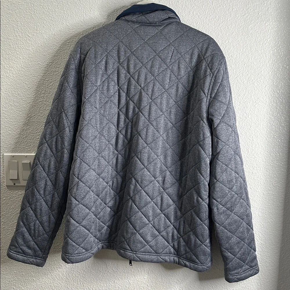 Banana Republic Men's Gray and Navy Quilted Puffer Jacket size XL